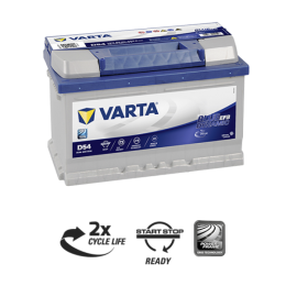 65 Amper EFB Varta Akü Blue Dynamic D54 | Mert Oto Anahtar | 0549 353 5345 Resim